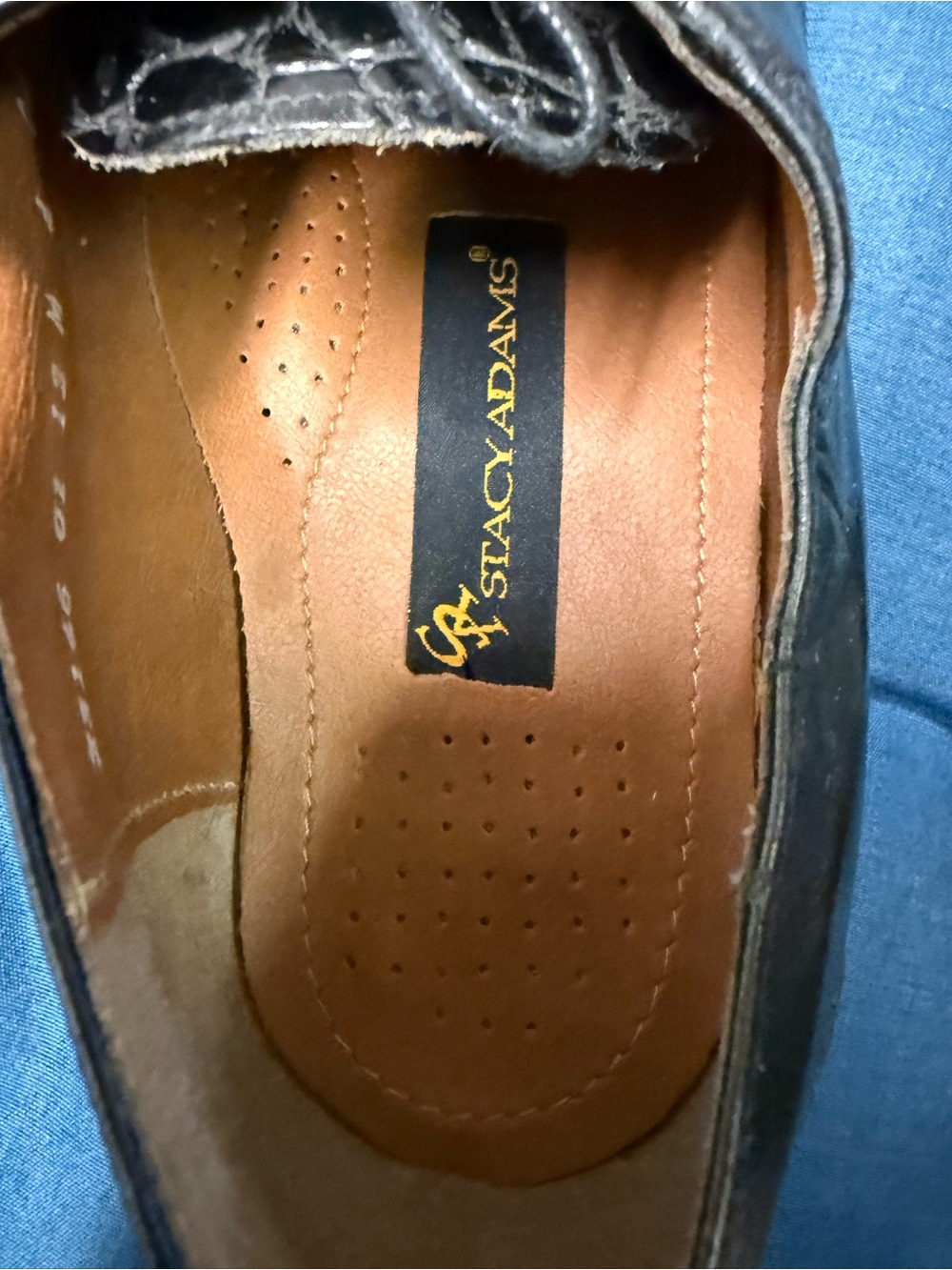 Stacy Adams Leather Mens Dress Shoes Black Size 12 - Picture 6 of 6